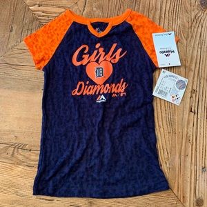 Detroit Tigers Girls Diamond Too Size 5-6